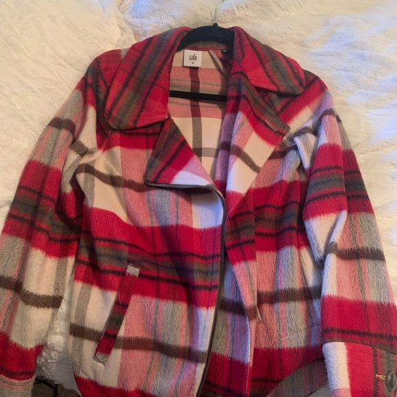 Cabi warm button up plaid fall jacket - Picture 1 of 3